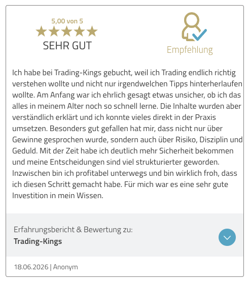 Kundenbewertung 3 für Trading-Kings